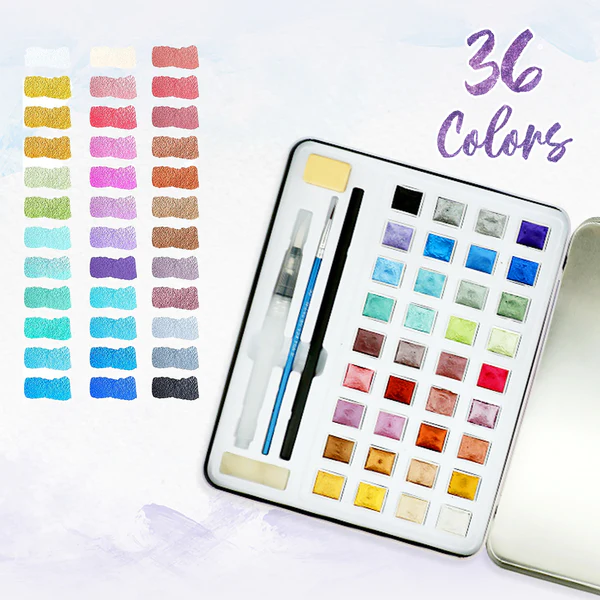 ăżă¤ăŤ KYOTO Galaxy Metallic Watercolor Painting Set