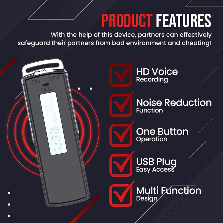 WhisperWatcher USB Disguised Voice Recorder