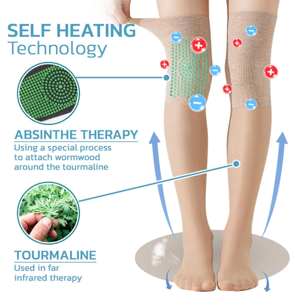 GFOUK IONSDETOX Tourmaline Acupressure Self-heating Silk Stocks