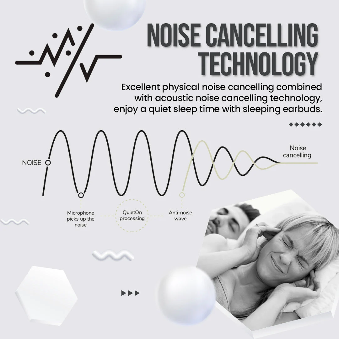 RestQuiet Noise-Cancelling Sleep Earbuds