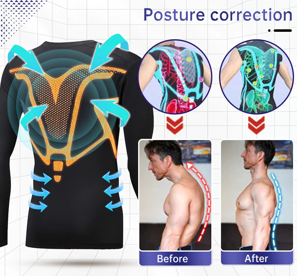 Sugoola Far-Infrared Tourmaline Magnetic Mens Undershirt