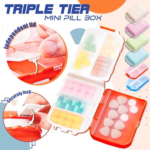 Triple Tier Mini Pill Box