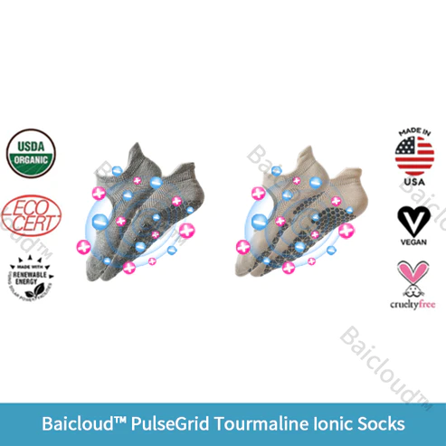 Baicloud PulseGrid Tourmaline Ionic Socks