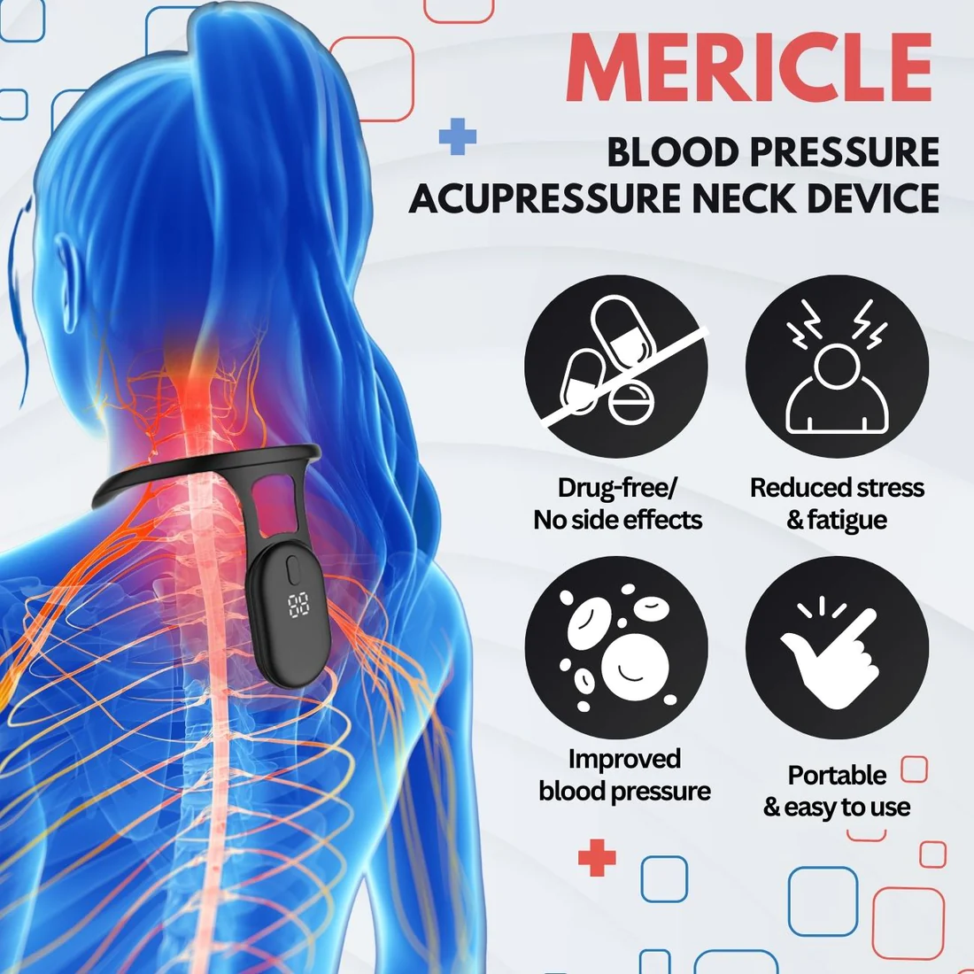 Oveallgo Blood Pressure Acupressure Neck Device