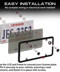 Remifa LCD Car License Plate Protector