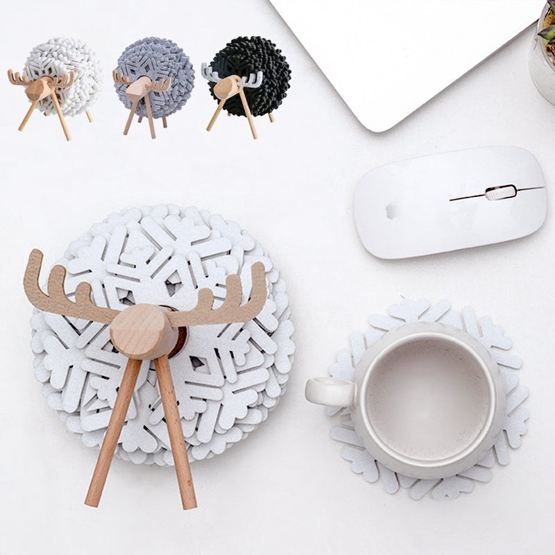 Creative Reindeer Felt Coasters