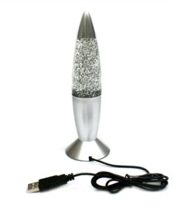 Silver Glitter Lava Lamp