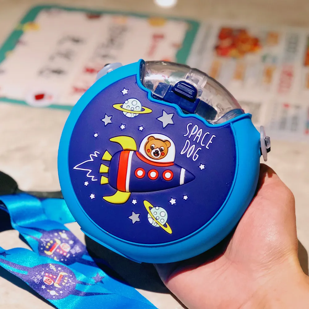 Cute Donut Water Bottle With Straw