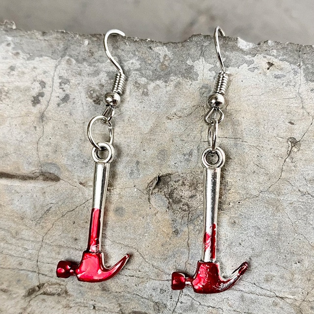 Bloodstained Horror Halloween Earrings