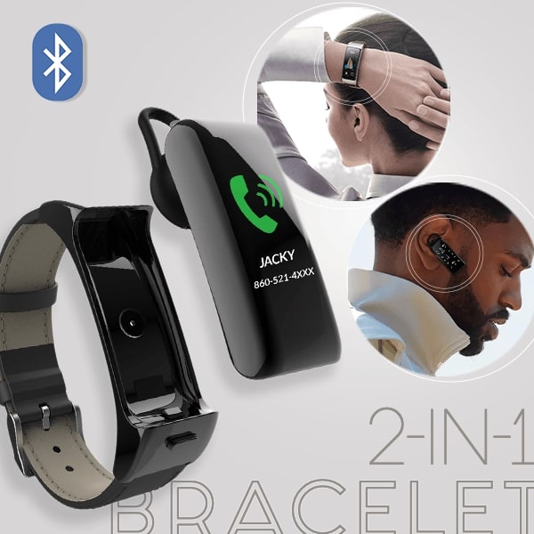 2 in 1 Smart Bracelet With Bluetooth Earphone