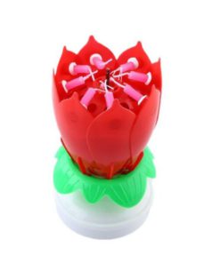 Musical Lotus Rotating Flower Candle