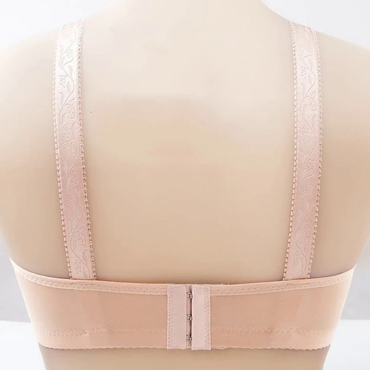 2021 New Real Plus Size Embroidered Non-Wired Bra