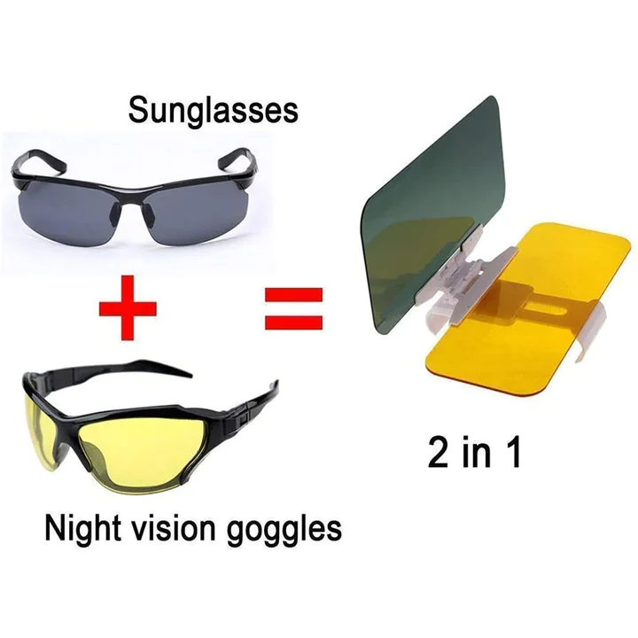 GFOUK Car Sun Visor Anti-Glare Mirror