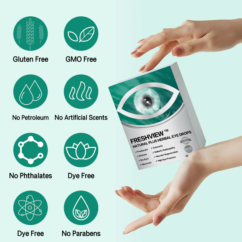 AAFQ Natural Plus Herbal Eye Drops with Nano Ultrasonic Spray Eye Moisturizer- Made in USA