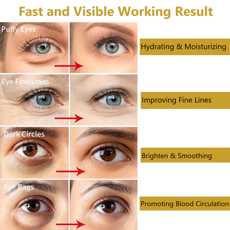 Fivfivgo 24K Gold Snail Collagen Eye Mask