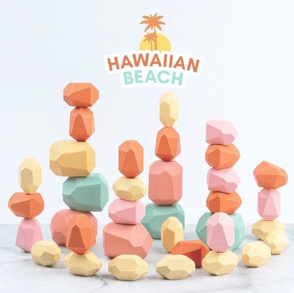 Wooden Stone Stacking Blocks