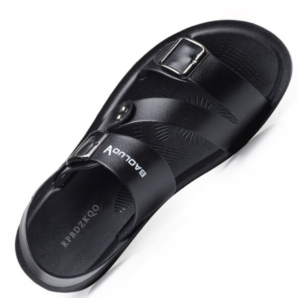 Summer Fashion Breathable Leather Men Beach Slippers
