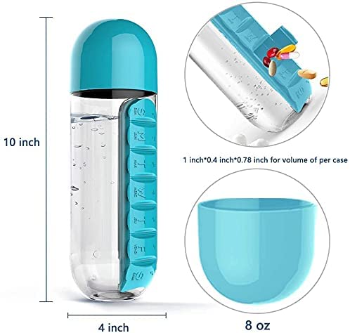 Water Bottle With Pill Boxes