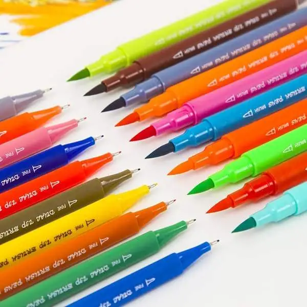 Dual Tip Brush Pens
