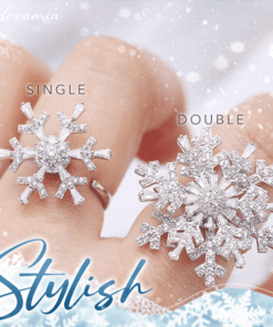 Ladreamia Rotatable Snowflake Ring
