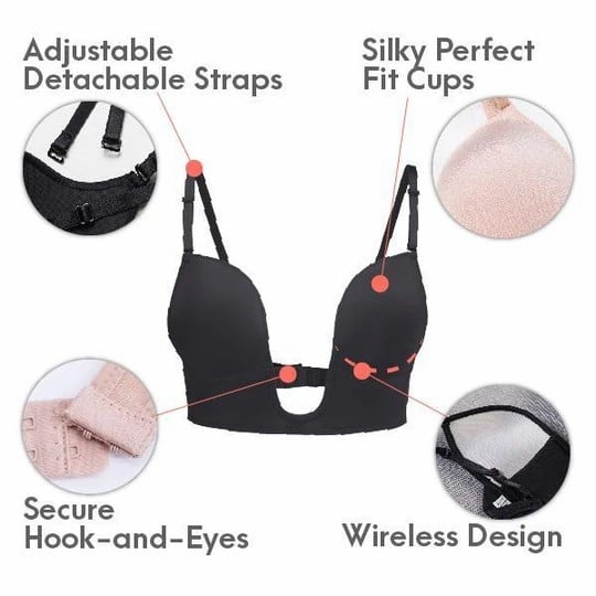 LaxChic U-Plunge Low Back Bra