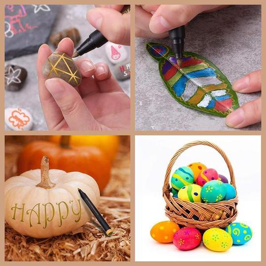 Glittered Waterproof Paint Markers-10pcs