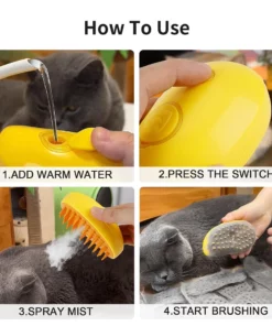 DOCTIA Rechargeable Steam Pet Healing Elixir Brush