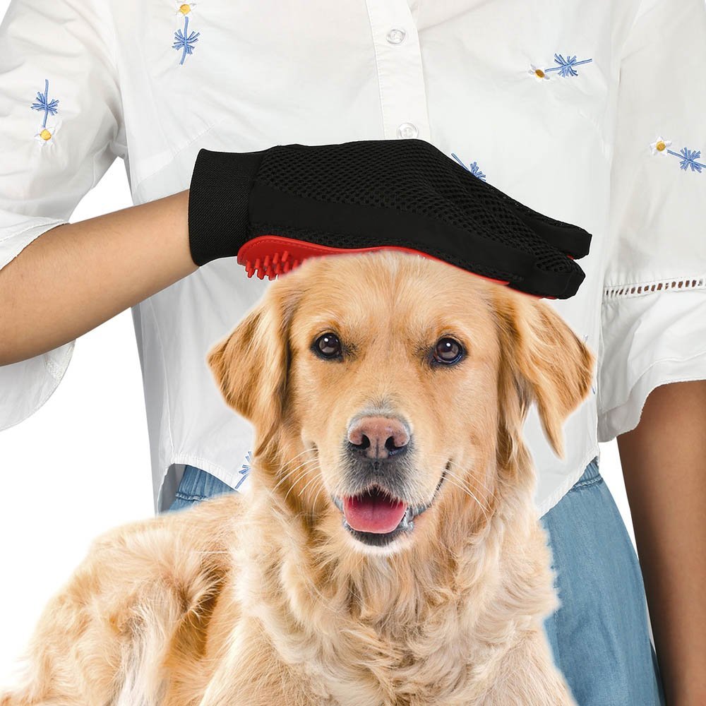 Pet Deshedding Brush Glove (Great for Cats/Dogs)