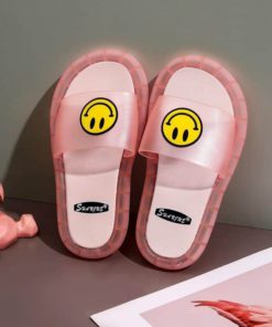 Smile LED light kids soft base slipper