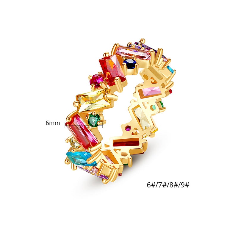Rainbow Zircon Ring