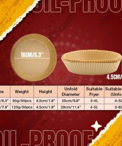 Air fryer Disposable Paper Liner