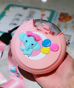 Cute Donut Water Bottle With Straw