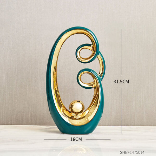 Modern Abstract Art Ceramic Statue