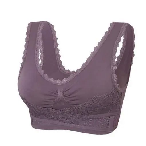 flysmus Buckle Bra  Comfy Front Cross Side Buckle Lace Bra