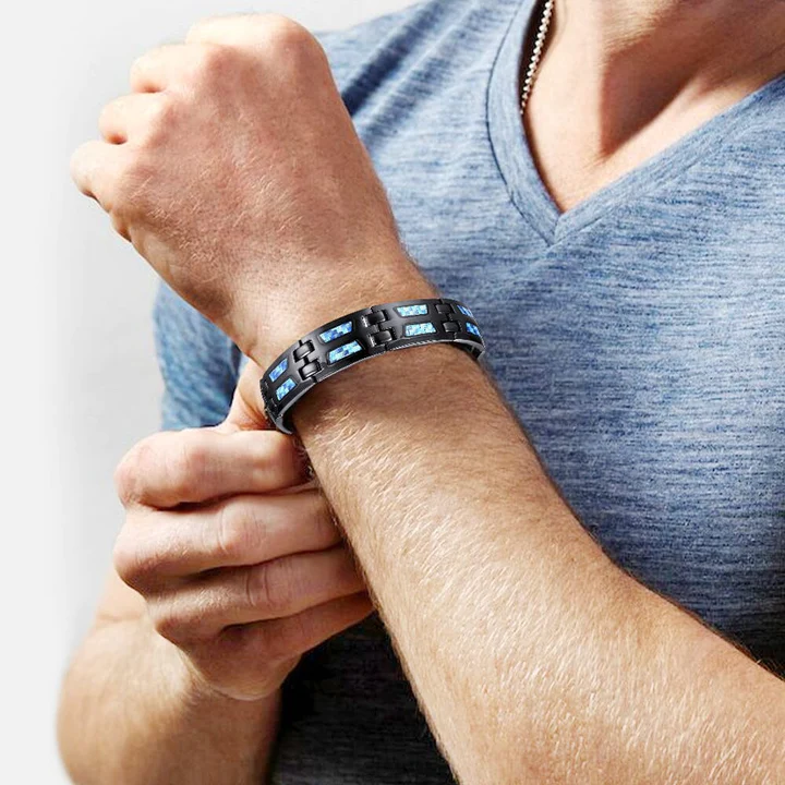 LUXE+ Blau Carbon Timeless Armband