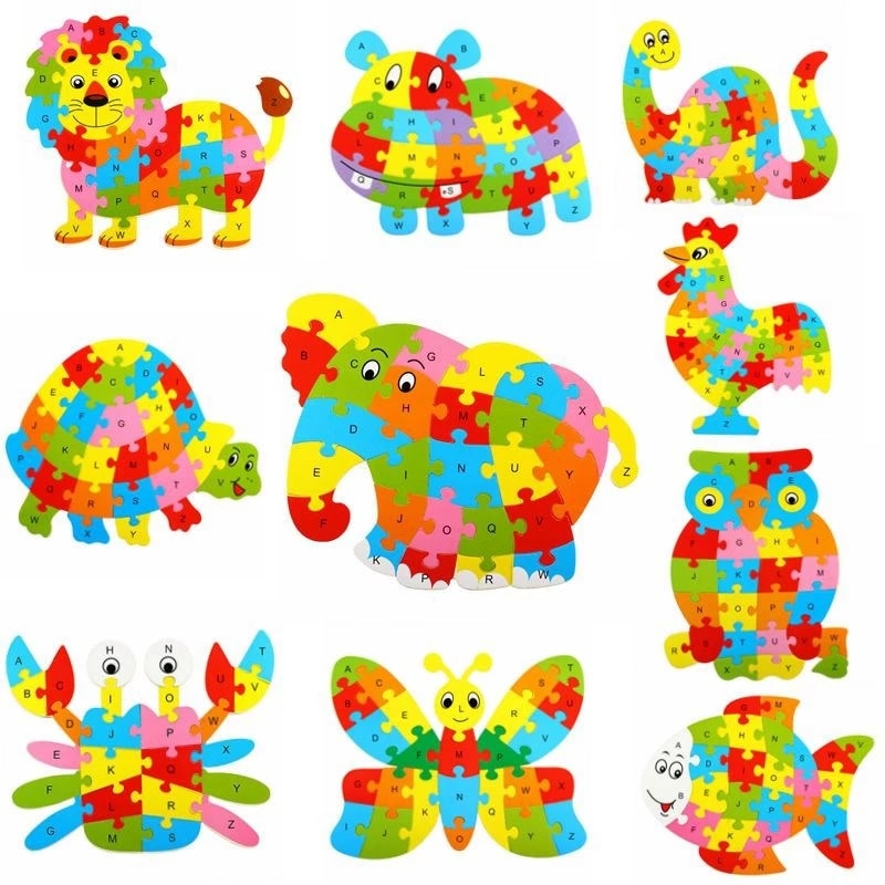 Baby Wooden Alphabet Animal Puzzle