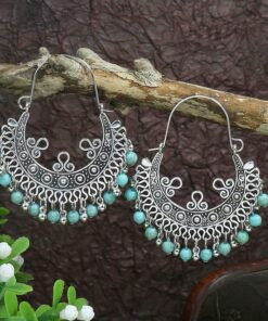 Tibetan Silver Geometric Boho Earrings