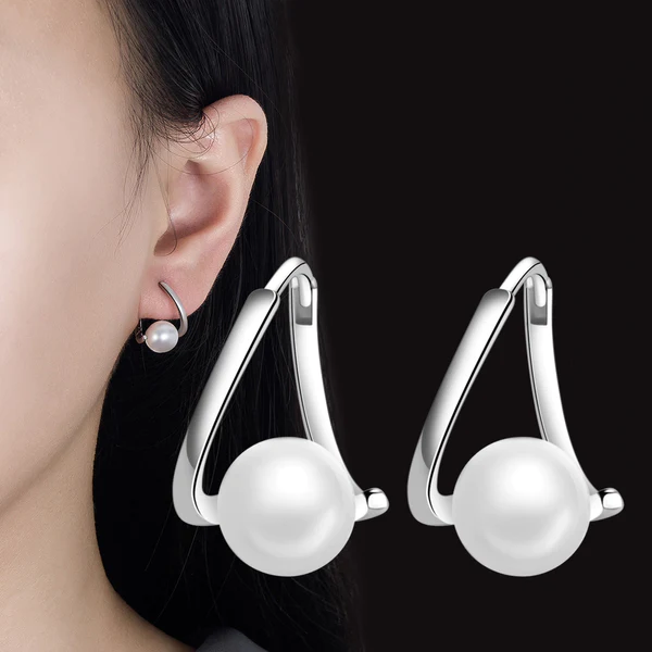 CZTICLE Lymphvity Magne Therapy Germanium Pearl Earrings