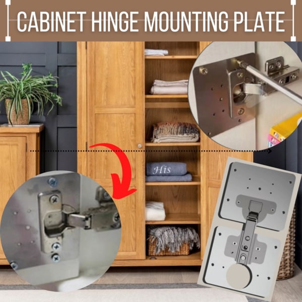 Cabinet Hinge Mounting Plates