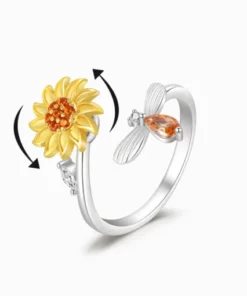 To My Daughter Sunflower Fidget Ring