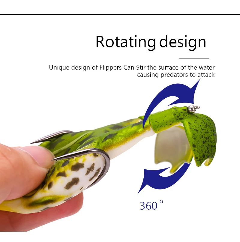 Double Propeller Frog Soft Bait