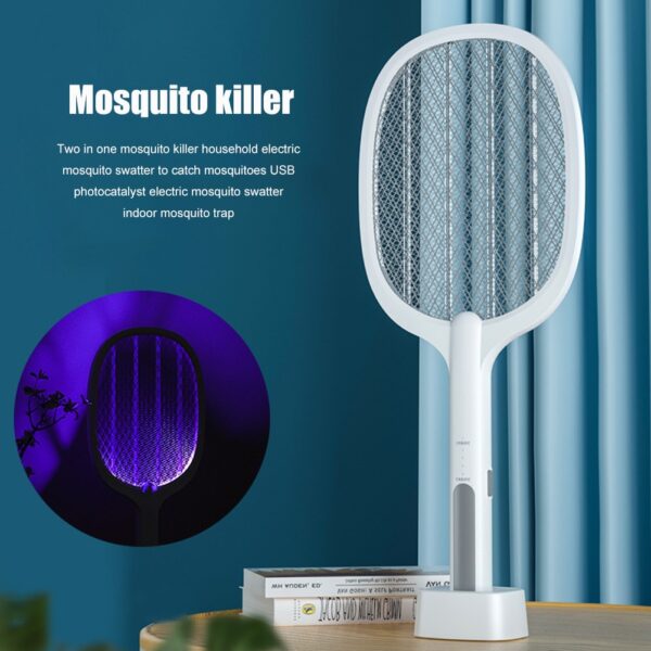 2-in-1 Electric Swatter & Night Mosquito Killing Lamp