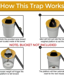 GlideTrap Flip N Slide Bucket Lid Mouse Traps