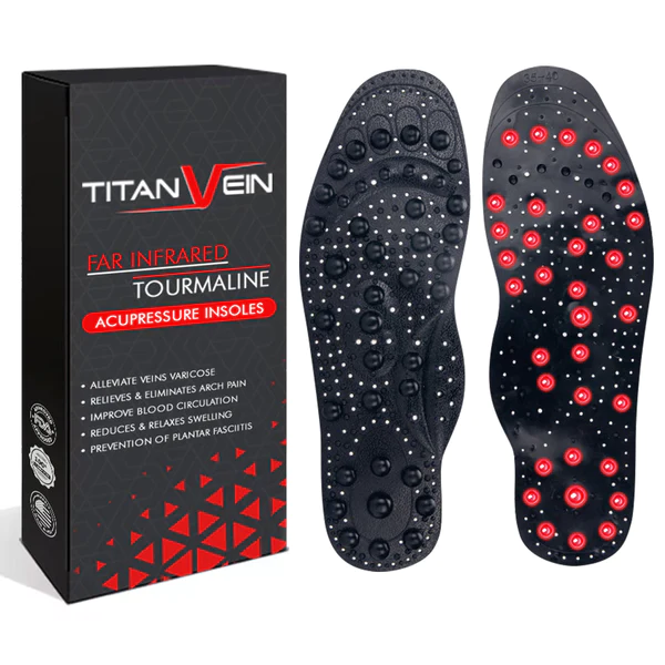 GFOUK TitanVein Far Infrared Tourmaline Acupressure Insoles
