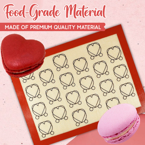 Heart Macaron Non-Stick Silicone Baking Sheet