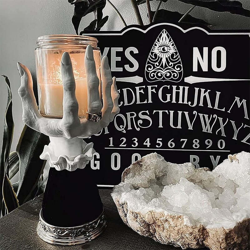 Halloween Resin Witch Hand Candle Holder