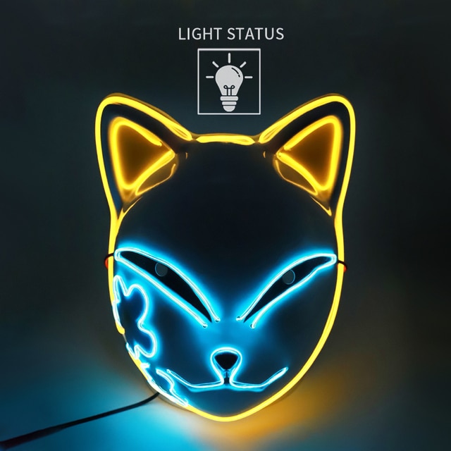Luminous Line LED Cat Face Mask