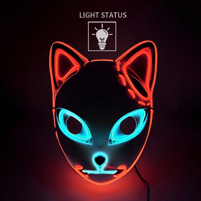 Luminous Line LED Cat Face Mask