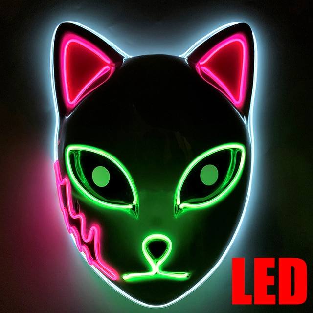 Luminous Line LED Cat Face Mask
