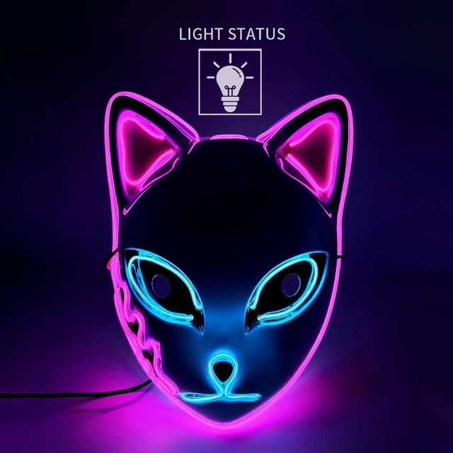 Luminous Line LED Cat Face Mask